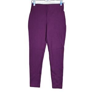 Banana Republic Womens Pants Purple Pull On Elastic Waist Leggings Stretch Small